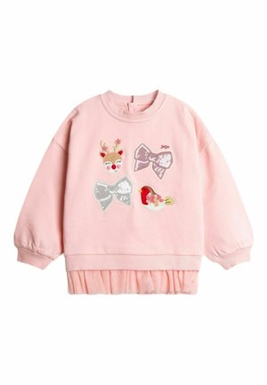 REGULAR FIT - APPLIQUÉ FRILL  - Bluză de molton - pink