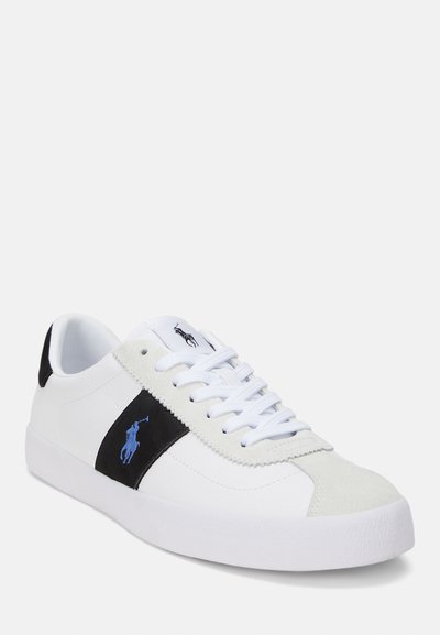 Polo Ralph Lauren COURT VULC LEATHER SUEDE SNEAKER - Joggesko - white/blue