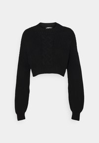 Missguided Petite Stickad tröja - black