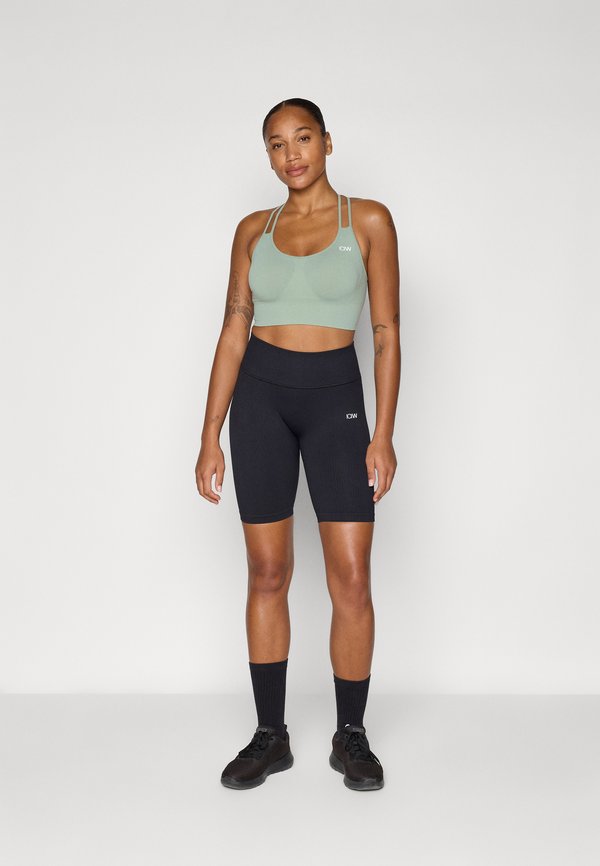 DEFINE SEAMLESS BRA - Medium support sports bra - light moss3