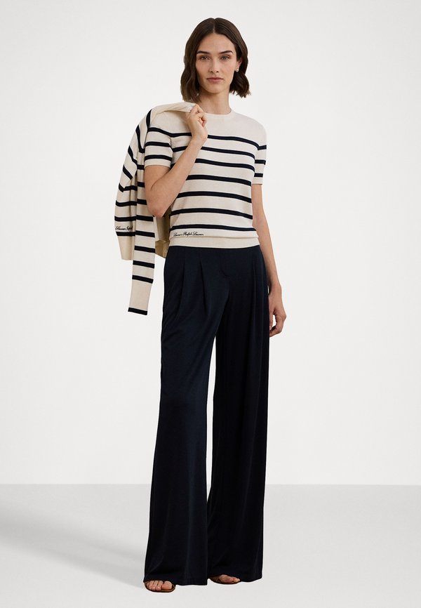 STRIPED SHORT SLEEVE SWEATER - Print T-shirt2