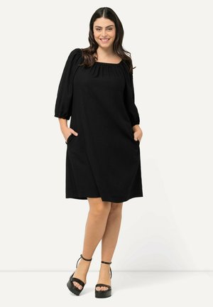 TIE BACK 3/4 SLEEVE MIDI  - Vestito estivo - black