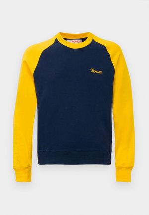 RAGLAN CURLY LOGO REGULAR UNISEX - Bluză de molton - navy blue/yellow