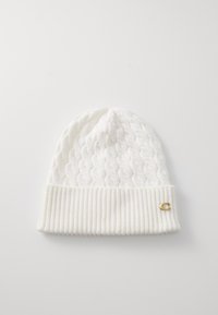 COACH CABLE BEANIE - Čiapka - chalk