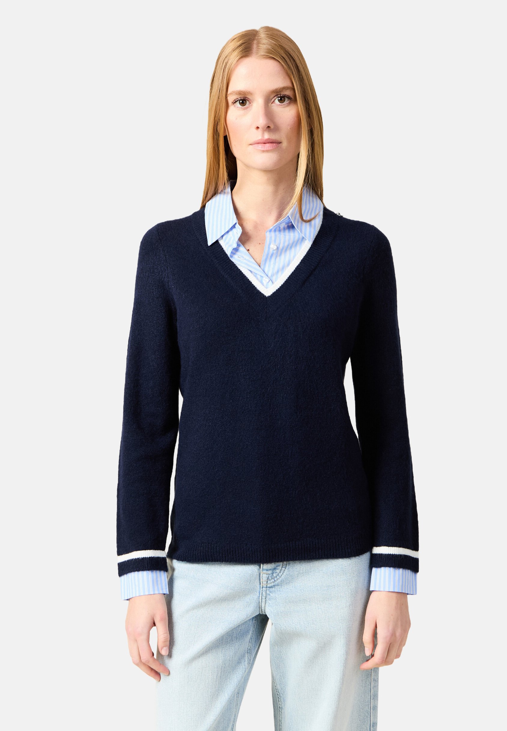 BONOBO Jeans Pullover bleu foncé/bleu marine