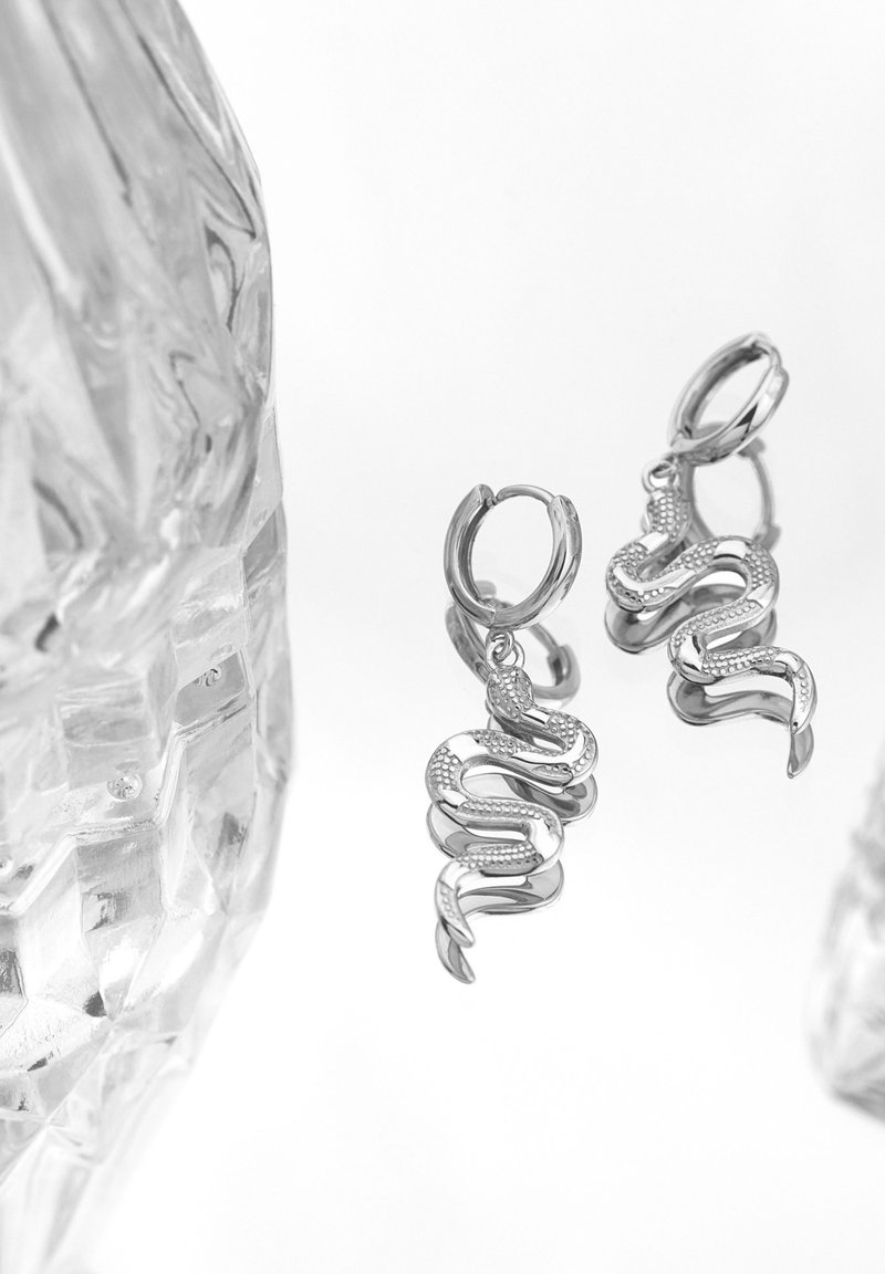 SOFIA MILANI Orecchini A Cerchio Serpente In Argento 925 - Gioielli Donna Ipoallergenici - Regalo In Elegante Scatola