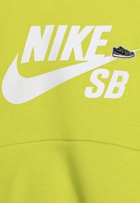 Nike SB ICON UNISEX - Džemperis ar kapuci - bright cactus/white