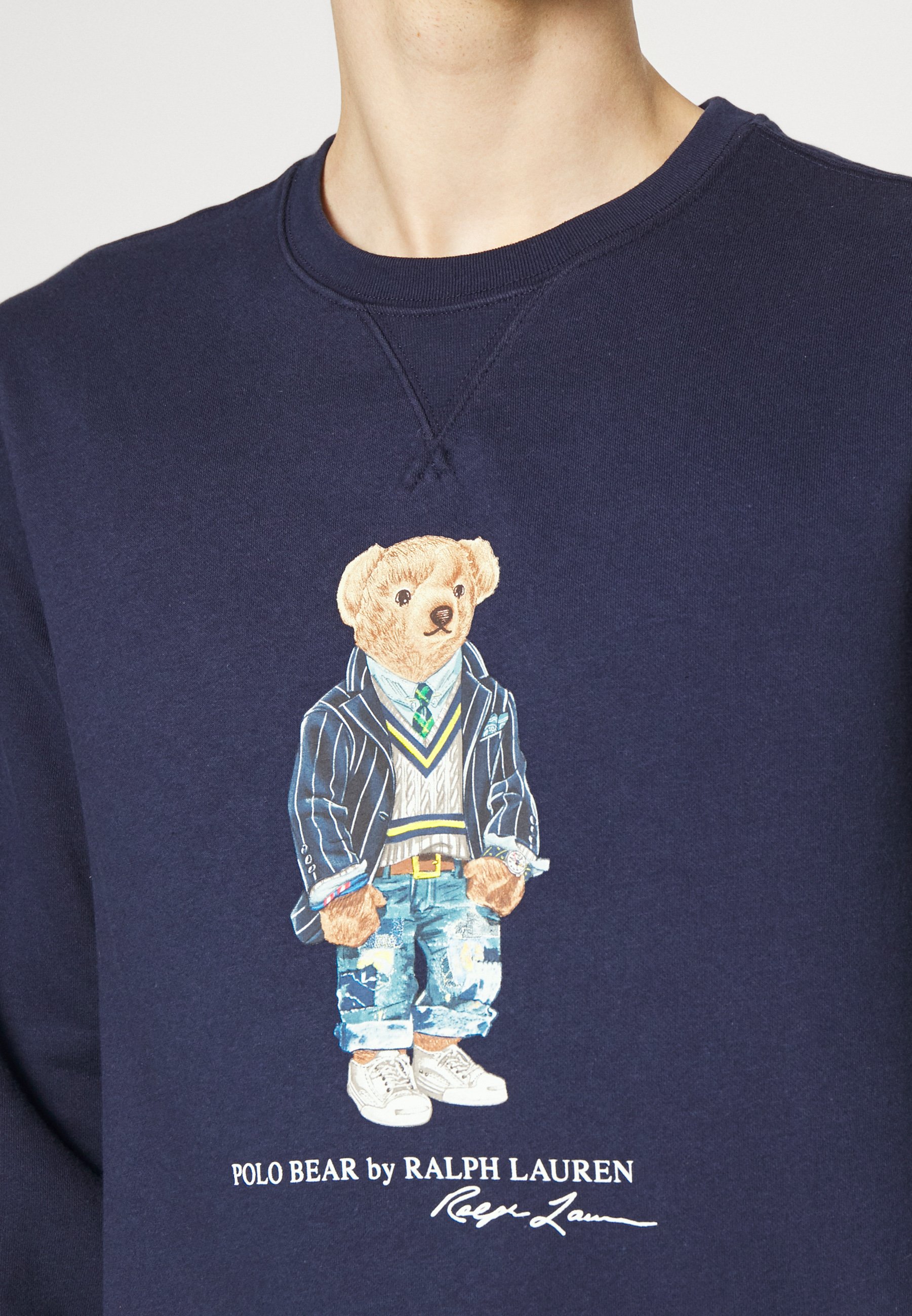 Polo Ralph Lauren LONG SLEEVE - Sweater - cruise navy heritage/donkerblauw  - Zalando.nl