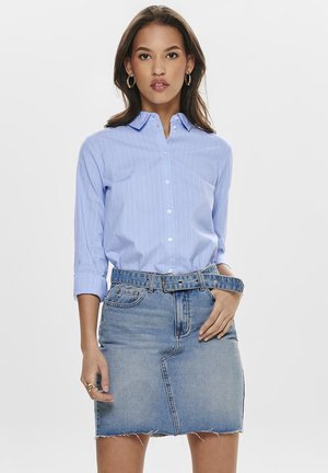 JDY, JDYMIO L/S SHIRT WVN NOOS - Button-down blouse - blue/cloud dancer