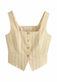 STRIPED SQUARE NECK - Weste - yellow