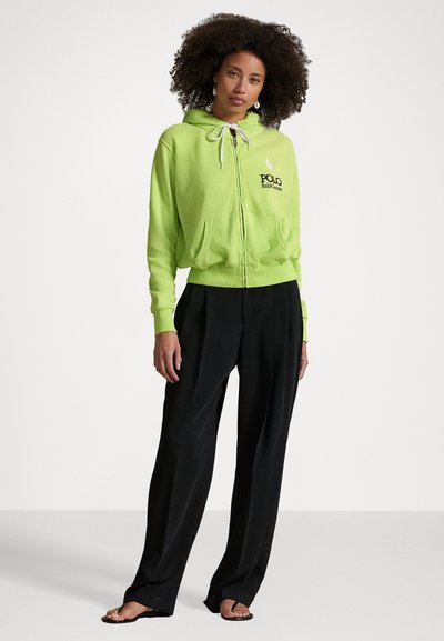 Polo Ralph Lauren BIG PONY LIGHTWEIGHT FLEECE ZIP HOODIE - Camisola com fecho - electric lime