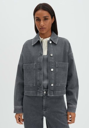 RELAXED FIT LOCKED STRUCTURE - Spijkerjas - mid refined grey