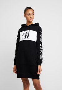 Calvin Klein Jeans BLOCKING STATEMENT LOGODRESS - Dnevna haljina - black