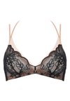 MIDNIGHT FLOWERS WIREFREE BRA - Liemenėlė su trikampio formos kaušeliais - black