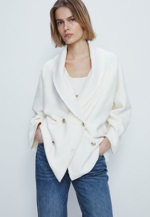 TEXTURED WRAP WITH BUTTONS 05671528 - Blazer - beige