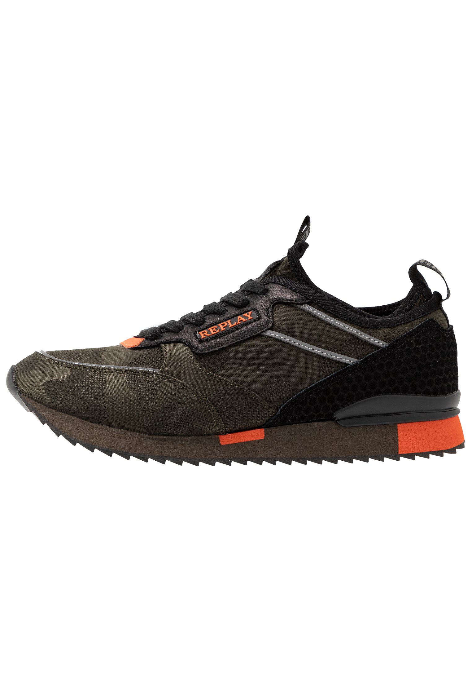 Replay STONEWALL Sneaker low military greenorange Replay STONEWALL Sneaker low military greenorange