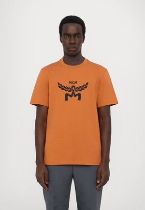 Print T-shirt - cognac