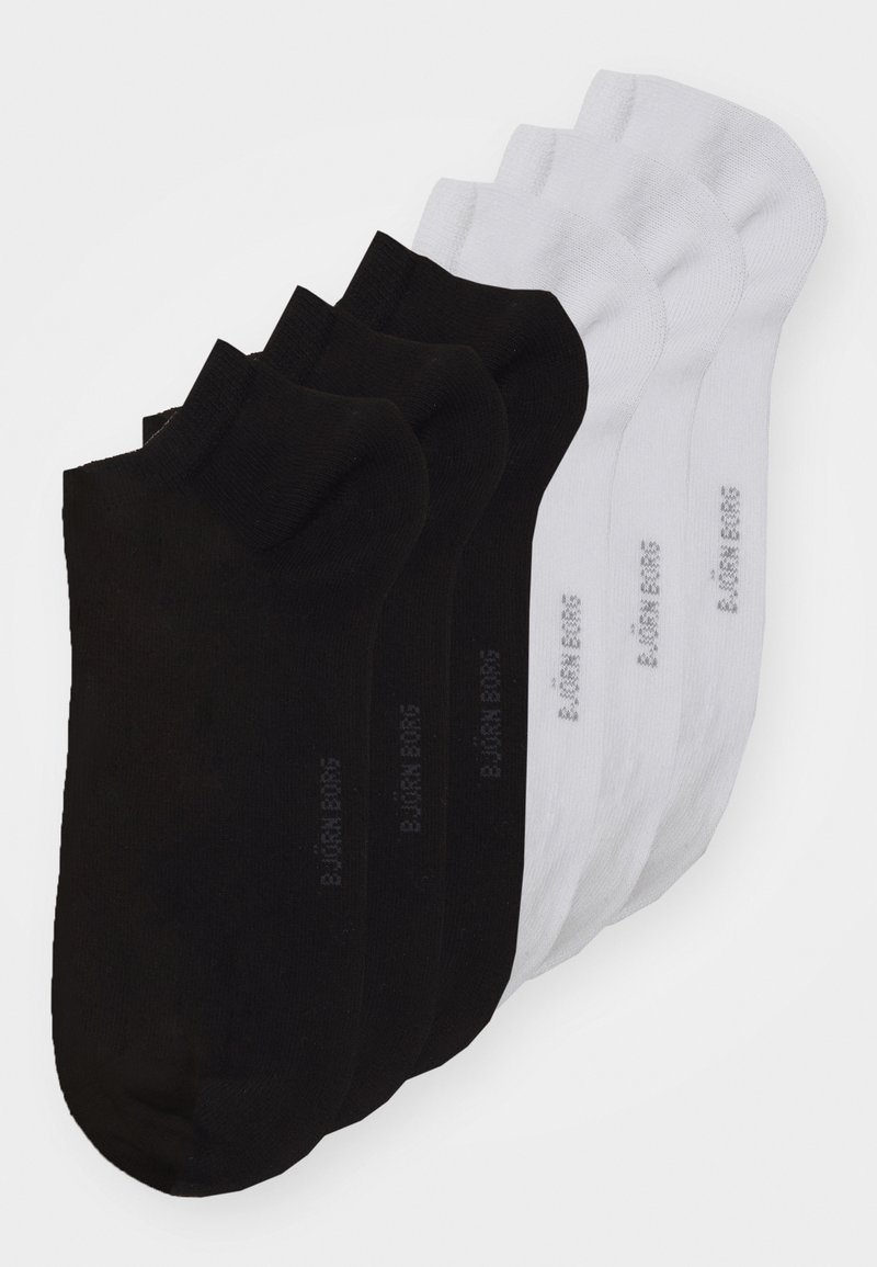 Björn Borg ESSENTIAL SOLID 6 PACK - Zoknik - black/white