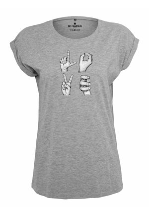 CLASSIC ROLL UP LOVEPHO - Print T-shirt - grey