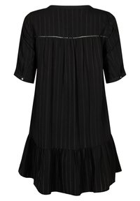 Zizzi STRIPED WITH RIBBONS - Marškininė suknelė - black