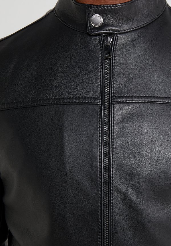 BASIC RACER JACKET - Leather jacket2