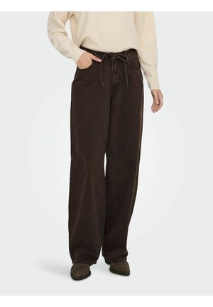 Jean large - dark brown denim