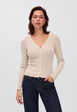 Vero Moda, VMEYMA LS V-NECK CARDIGAN PRM - Gilet - panna