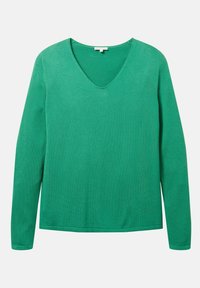 TOM TAILOR BASIC V-NECK - Strickpullover - vivid leaf green