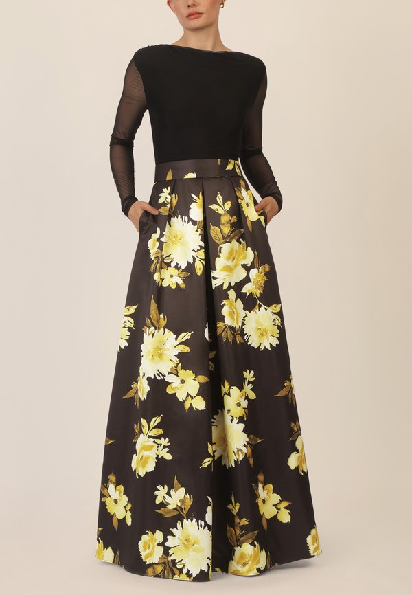 Maxikleid - schwarz multicolor