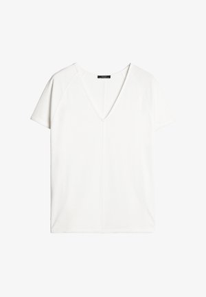 PARFOIS, V-NECK - Základné tričko - white