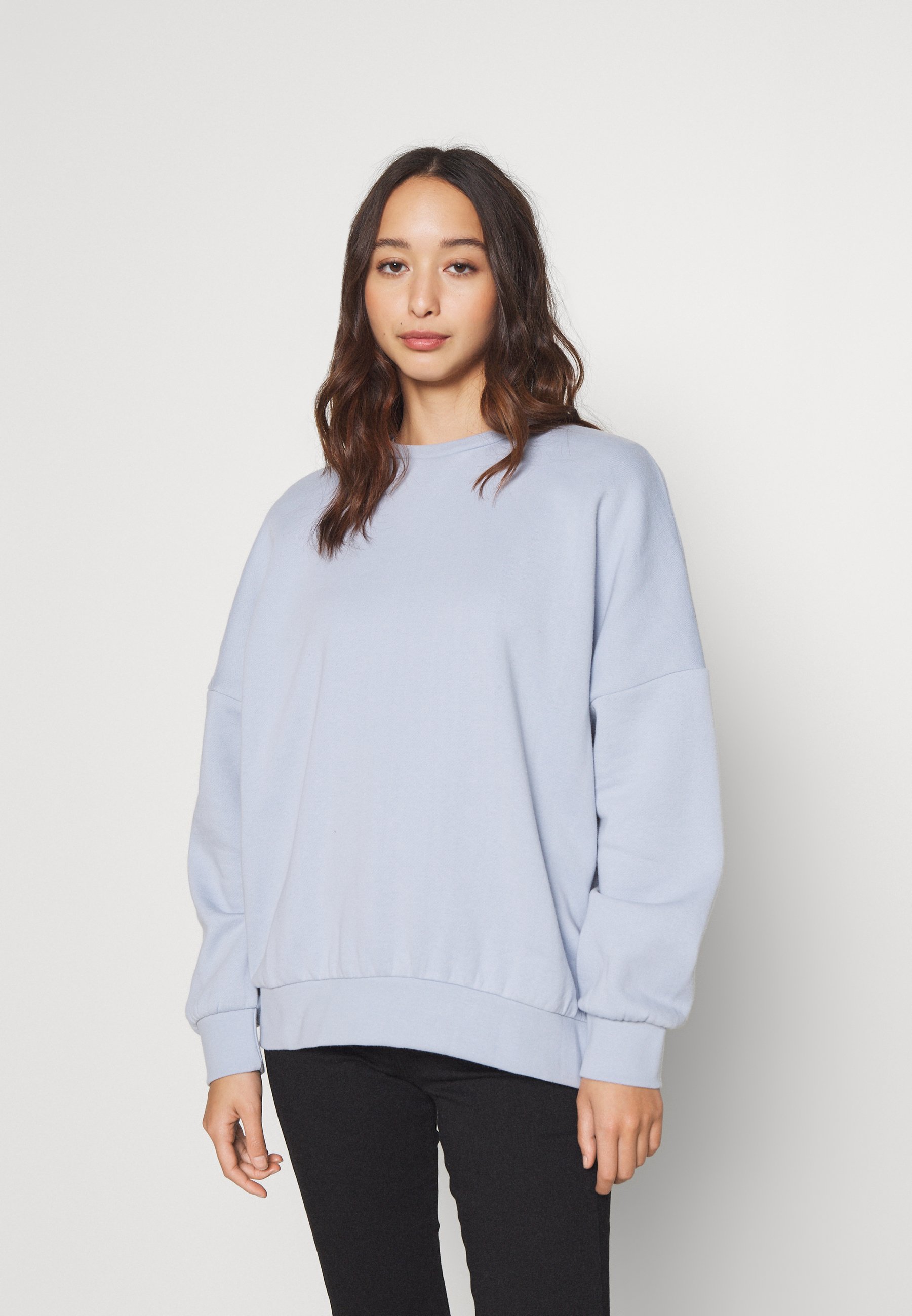 Even&Odd Oversized Crew Neck Sweatshirt Sweater light Weekday PAMELA OVERSIZED Sweater light blueLichtblauw