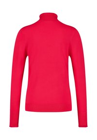 Taifun LANGARM RUND BASIC MIT ROLLKRAGEN - Strickpullover - cherry red