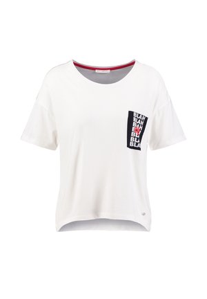 WT BLAH ROUND - T-shirt print - white