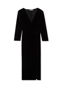 SCOLLO A V INCROCIATO - Vestito casual - nero