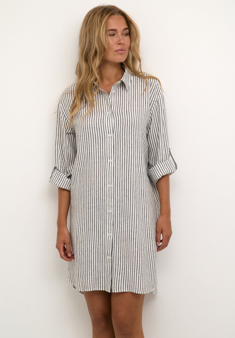 Kaffe - KAMILIA - Shirt dress - chalk black stripe, Enlarge