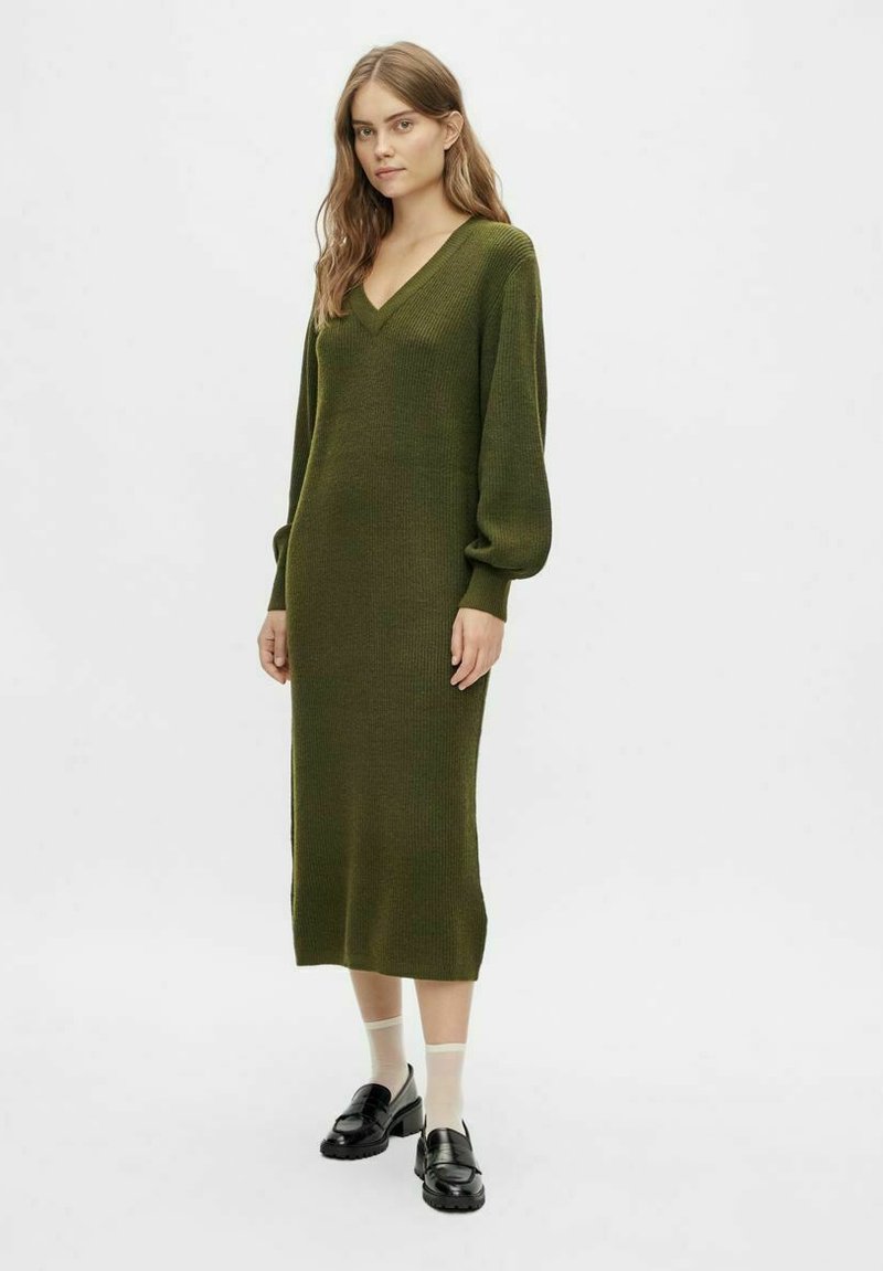 Damen Freizeitkleider | Object NOOS Strickkleid forest night/dunkelgrün - EZ78264 Damen Freizeitkleider | Object NOOS Strickkleid forest night/dunkelgrün - EZ78264