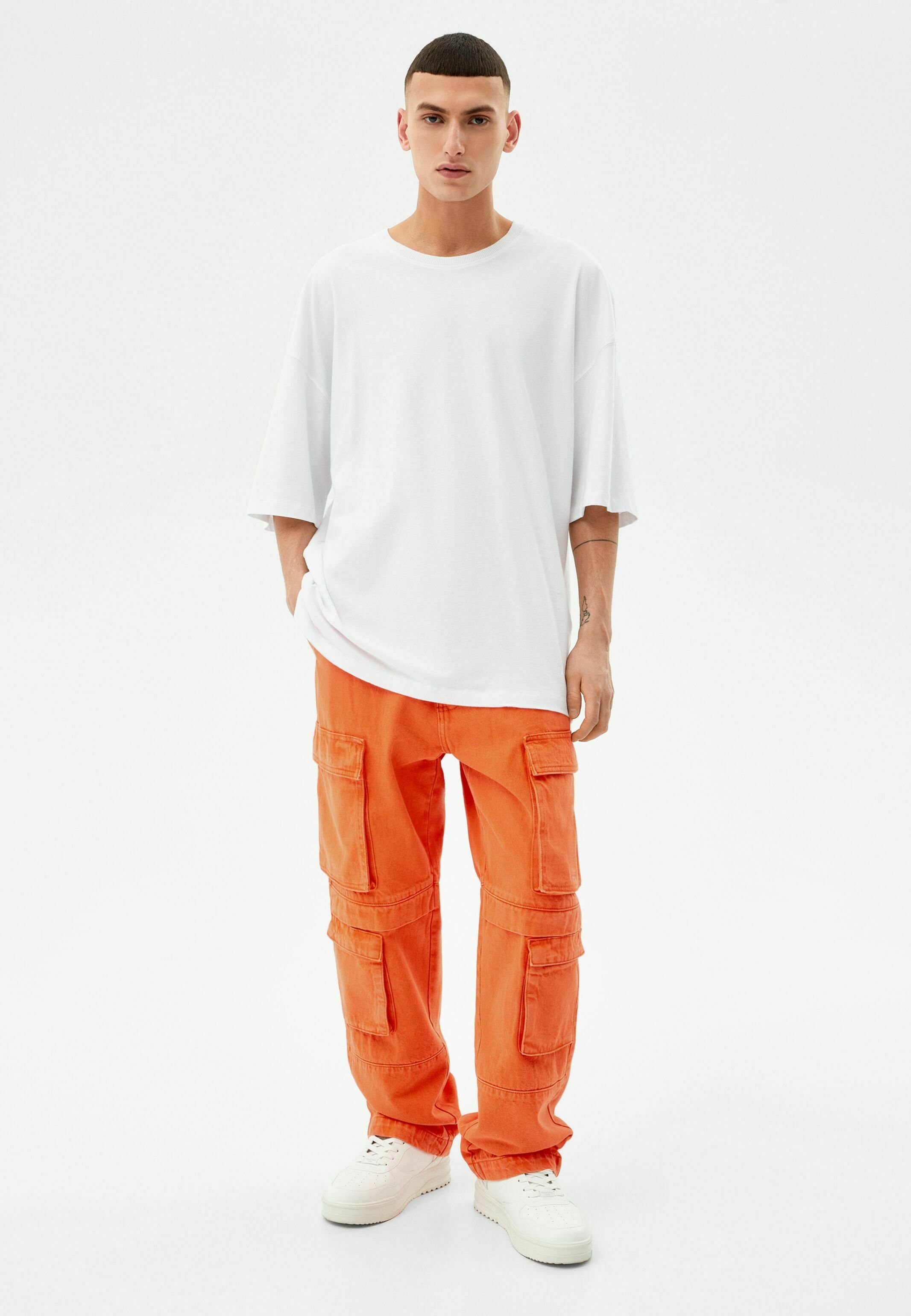Bershka Pantaloni cargo - orange/arancione - Zalando.it