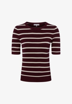 Marie Lund, MARIE LUND SHIRT - T-shirt print - bordeaux ecru