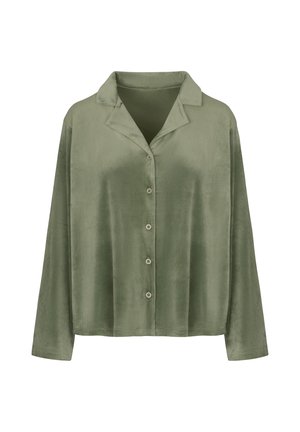 Hunkemöller, HUNKEMÖLLER VELOUR JACKET - Nachtwäsche Shirt - green
