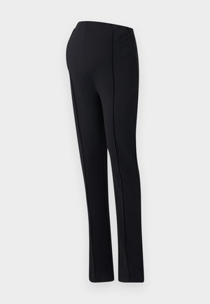Svarte tights med elastisk midje, skreddersydd passform og rette ben. Glatt stoff med et stilrent, minimalistisk design. Ingen lommer.