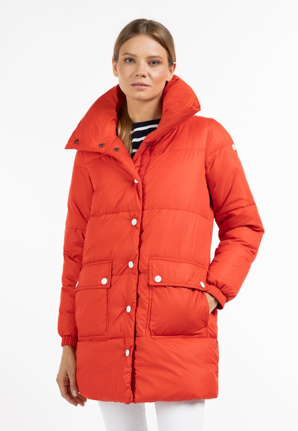 PADDED QUILTED - Wintermantel - rot koralle