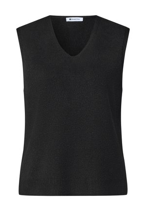 Street One, PULLUNDER MIT V-NECK IN UNIFARBE - Débardeur - black