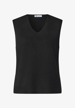 Street One, PULLUNDER MIT V-NECK IN UNIFARBE - Débardeur - black