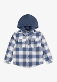 Abercrombie & Fitch HOODED SHIRT - Button down-skjorte - vintage indigo