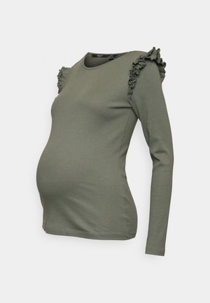 Vero Moda Maternity VMMNEWISLA  FRILL TOP - Camicetta - laurel wreath
