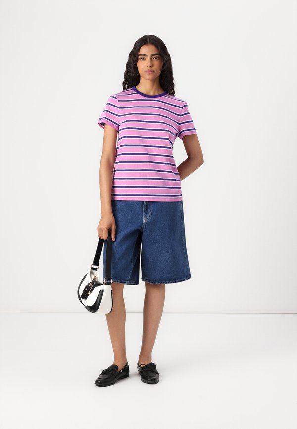 CREW STRIPE - Print T-shirt - budding lilac2