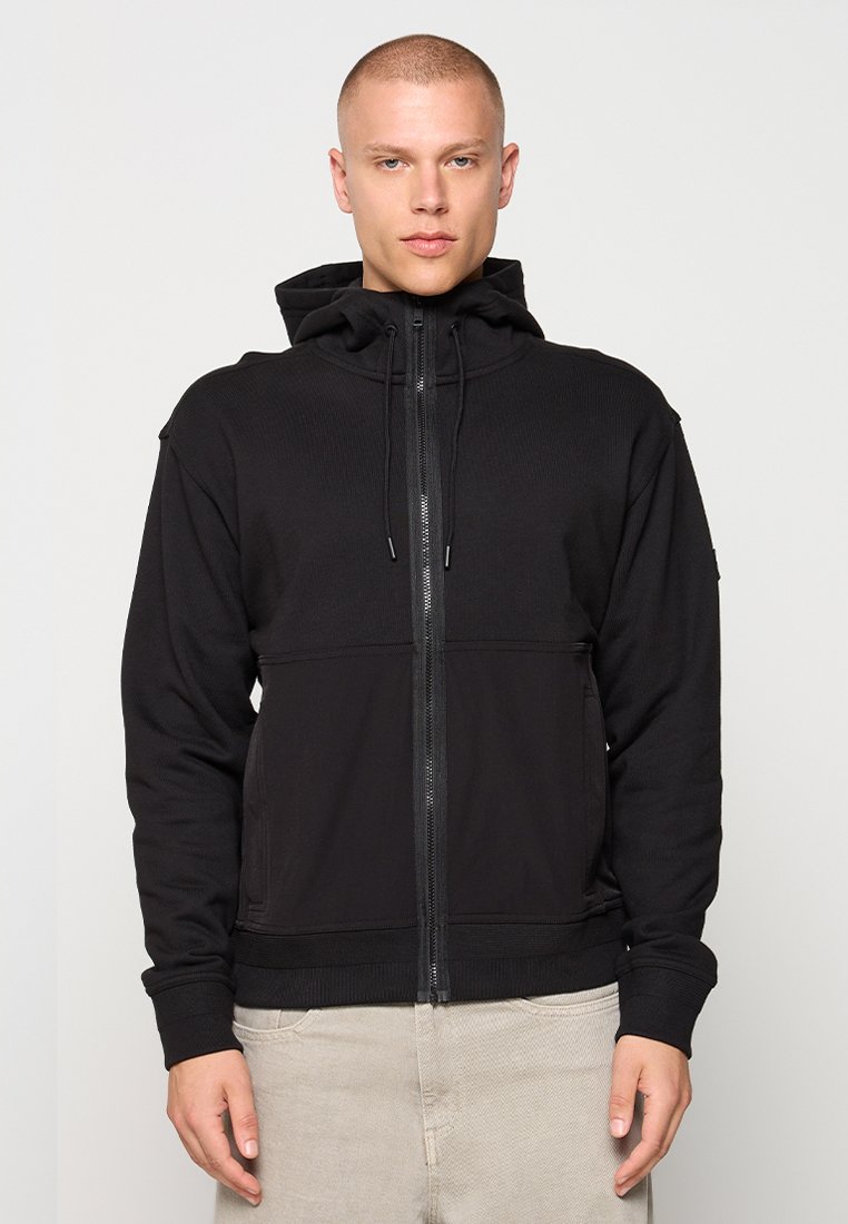 Boss Sweater met rits zwart