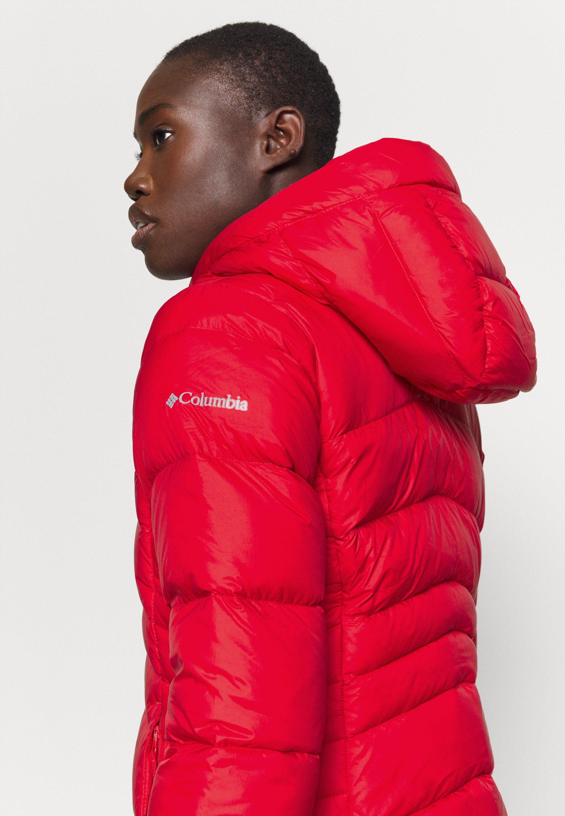 columbia red puffer jacket