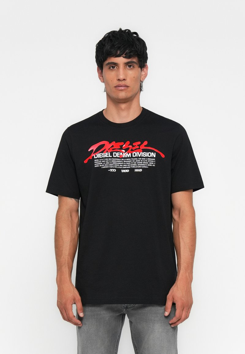 Diesel T-shirt print rood