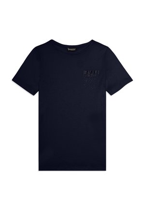CORTA CON STRASS A FORMA DI TASCHINO  - T-shirt imprimé - dark blue